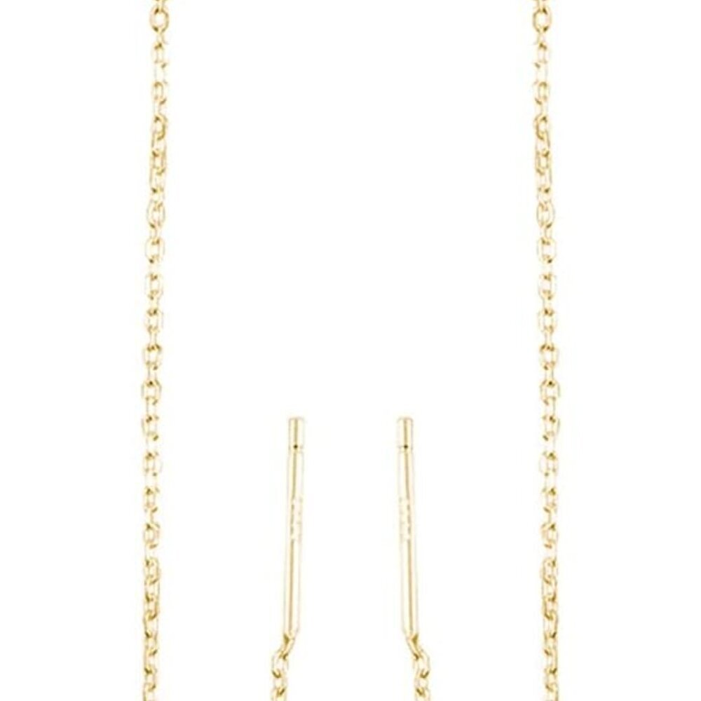 Sterling Silver Cuff Earrings Threader Chain Minimalist Jewelry for Women